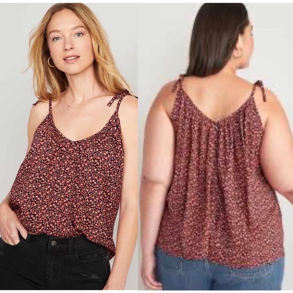 Old Navy Tie-Shoulder Floral Swing Cami Ditsy Floral Plus Sz 4XL